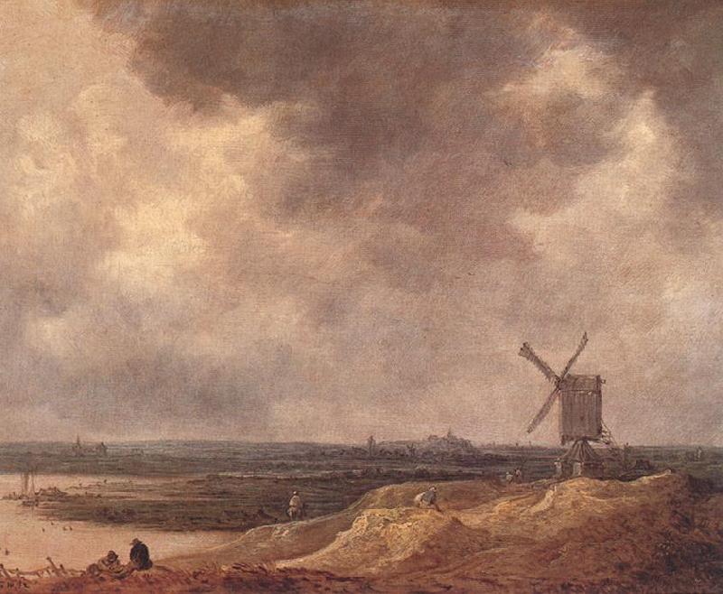 GOYEN, Jan van Windmill by a River fg oil painting image